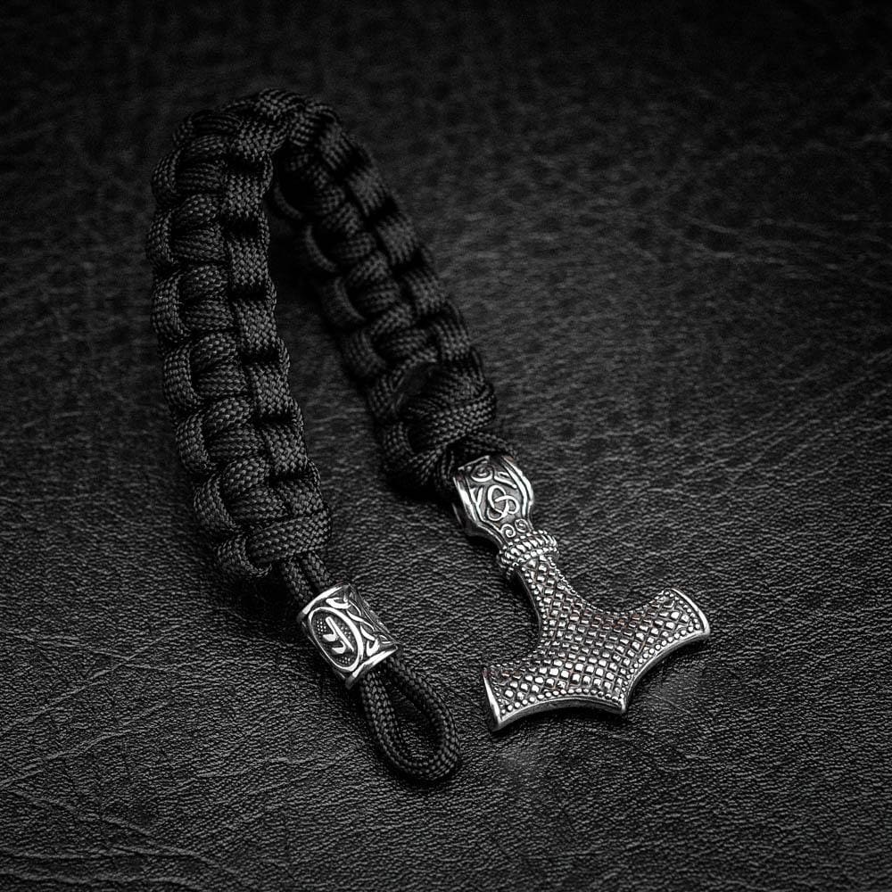 Stainless Steel Paracord and Mjolnir Bracelet-Viking Bracelet-Norse Spirit