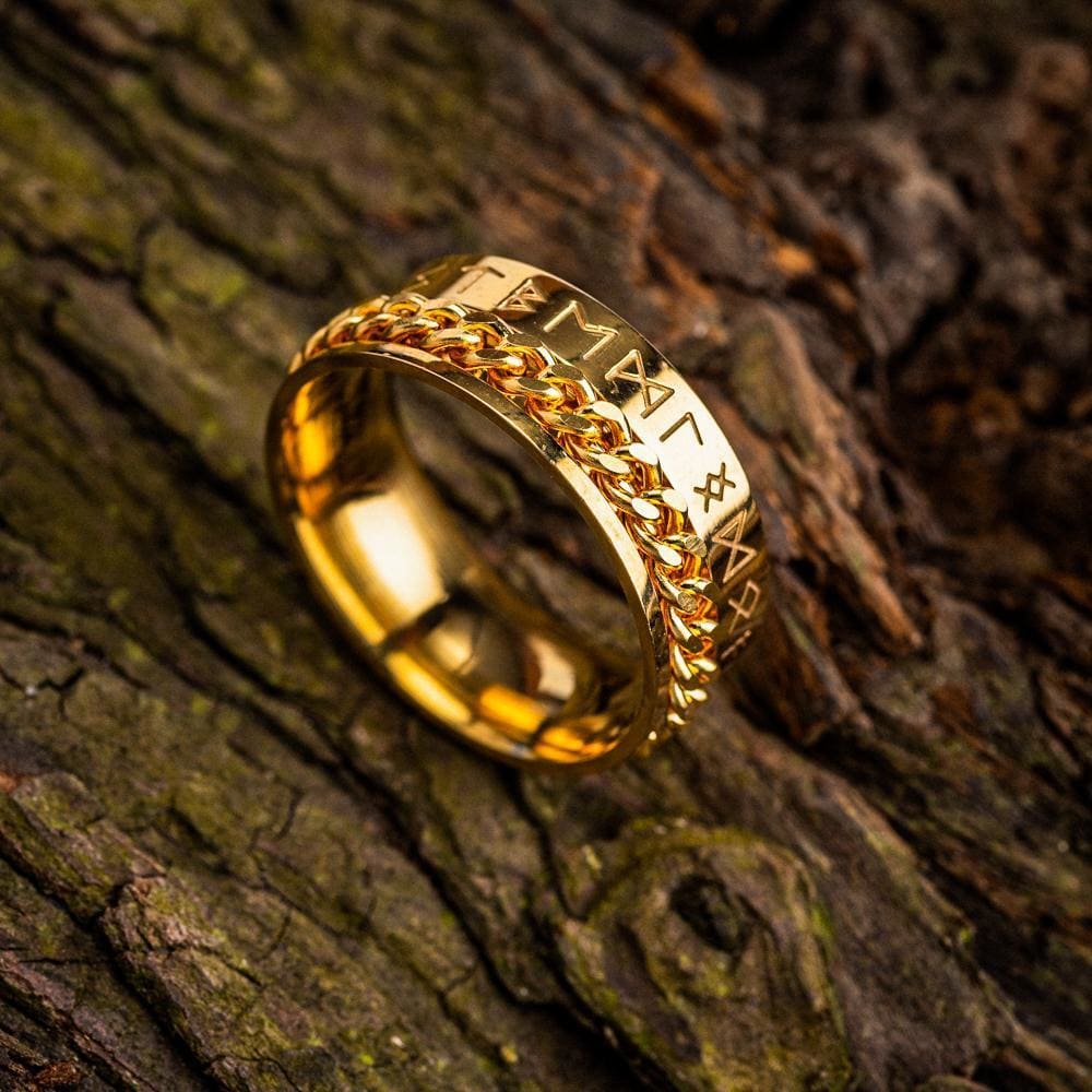 Stainless Steel Rotating Rune Ring-Viking Ring-Norse Spirit
