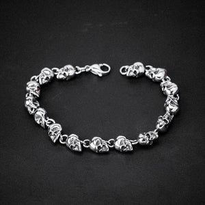 Stainless Steel Skull Chain Bracelet-Viking Bracelet-Norse Spirit