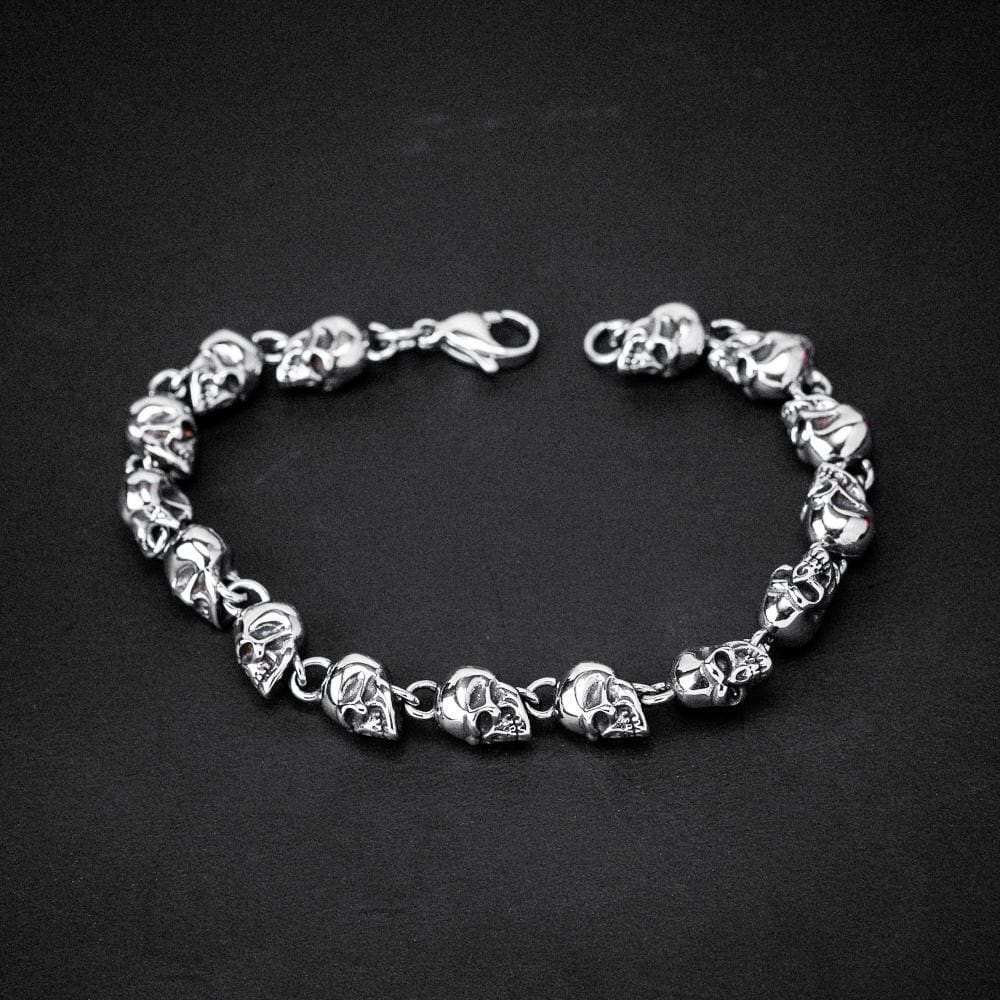Stainless Steel Skull Chain Bracelet - Norse Spirit