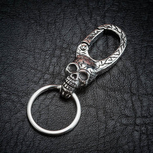 Stainless Steel Skull Keychain-Viking Collectables-Norse Spirit