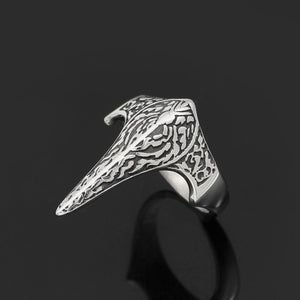 Raven Skull Viking Ring