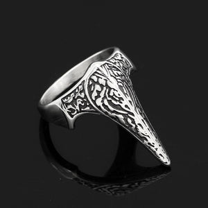 Raven Skull Viking Ring