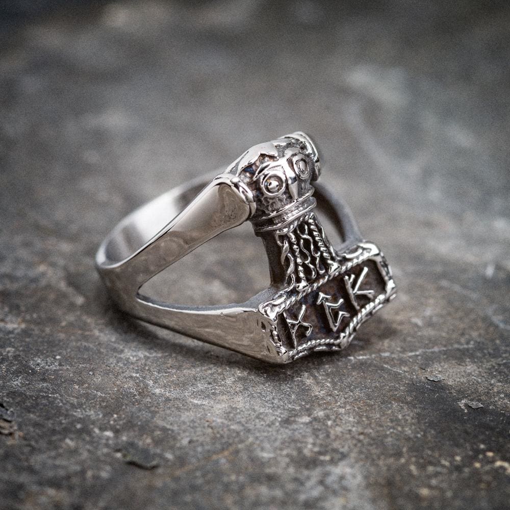 Stainless Steel Thor’s Hammer Ring - Norse Spirit