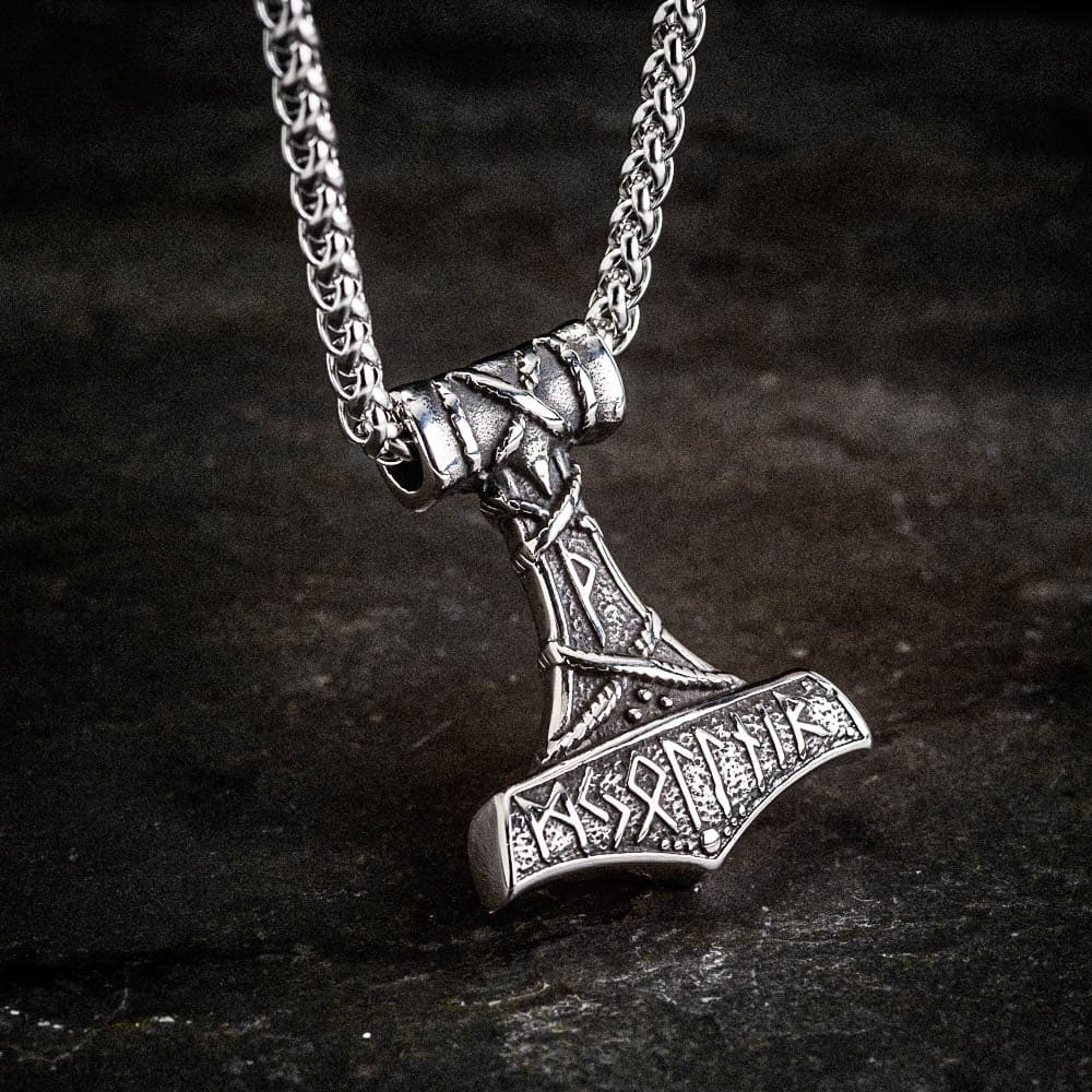 Amazon.com: 81stgeneration Hand Carved Bone Thor Hammer Necklace for Men -  Norse Mythology God Amulet Pendant - Gothic Jewellery - Spiritual Gifts for  Women - Viking Gifts for Men - Mjolnir Men's