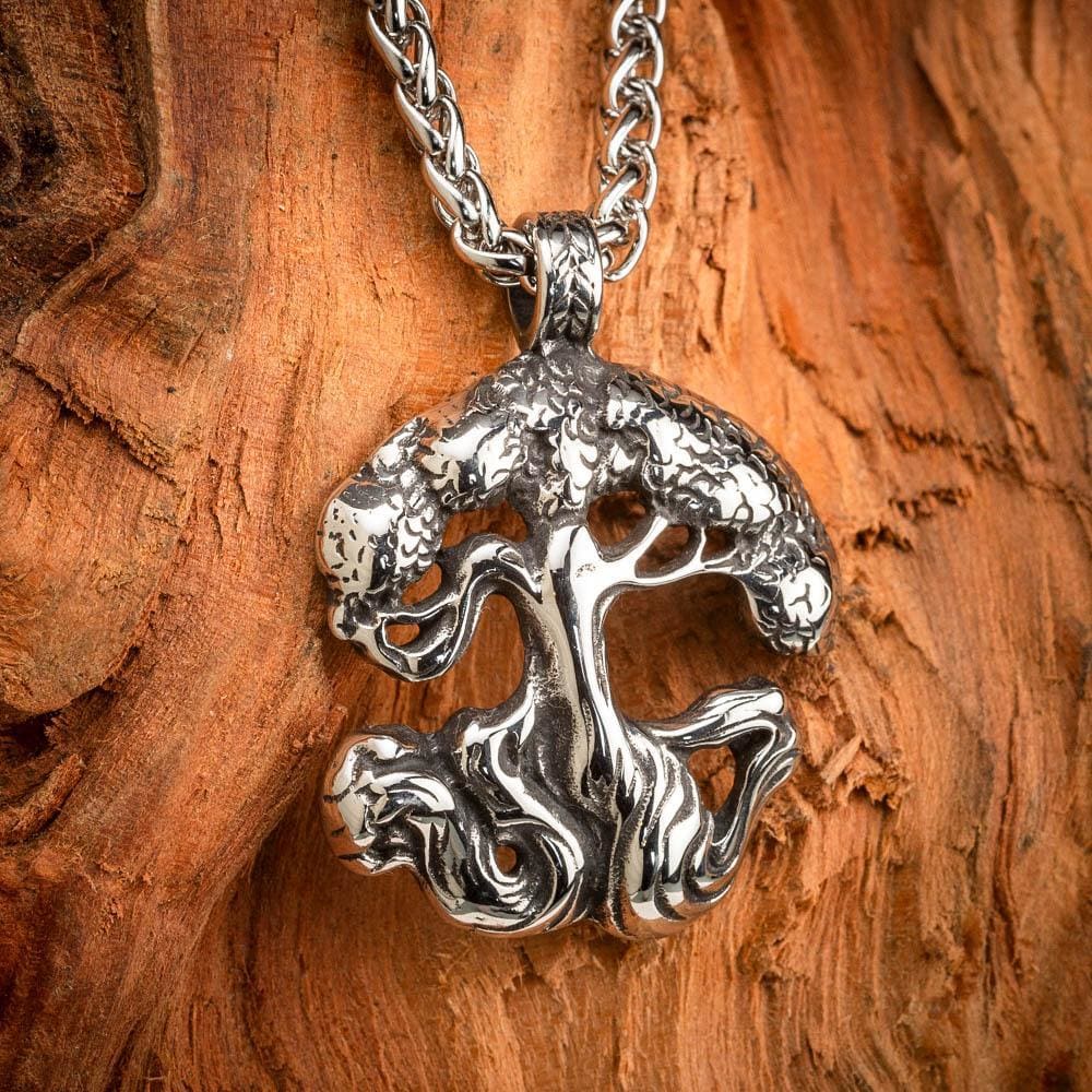 Stainless Steel Tree of Life / Yggdrasil Pendant Necklace-Viking Necklace-Norse Spirit