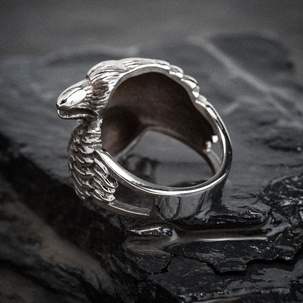 Stainless Steel Twin Raven Ring-Viking Ring-Norse Spirit
