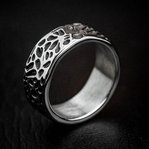 Stainless Steel Valknut and Wolf Ring-Viking Ring-Norse Spirit