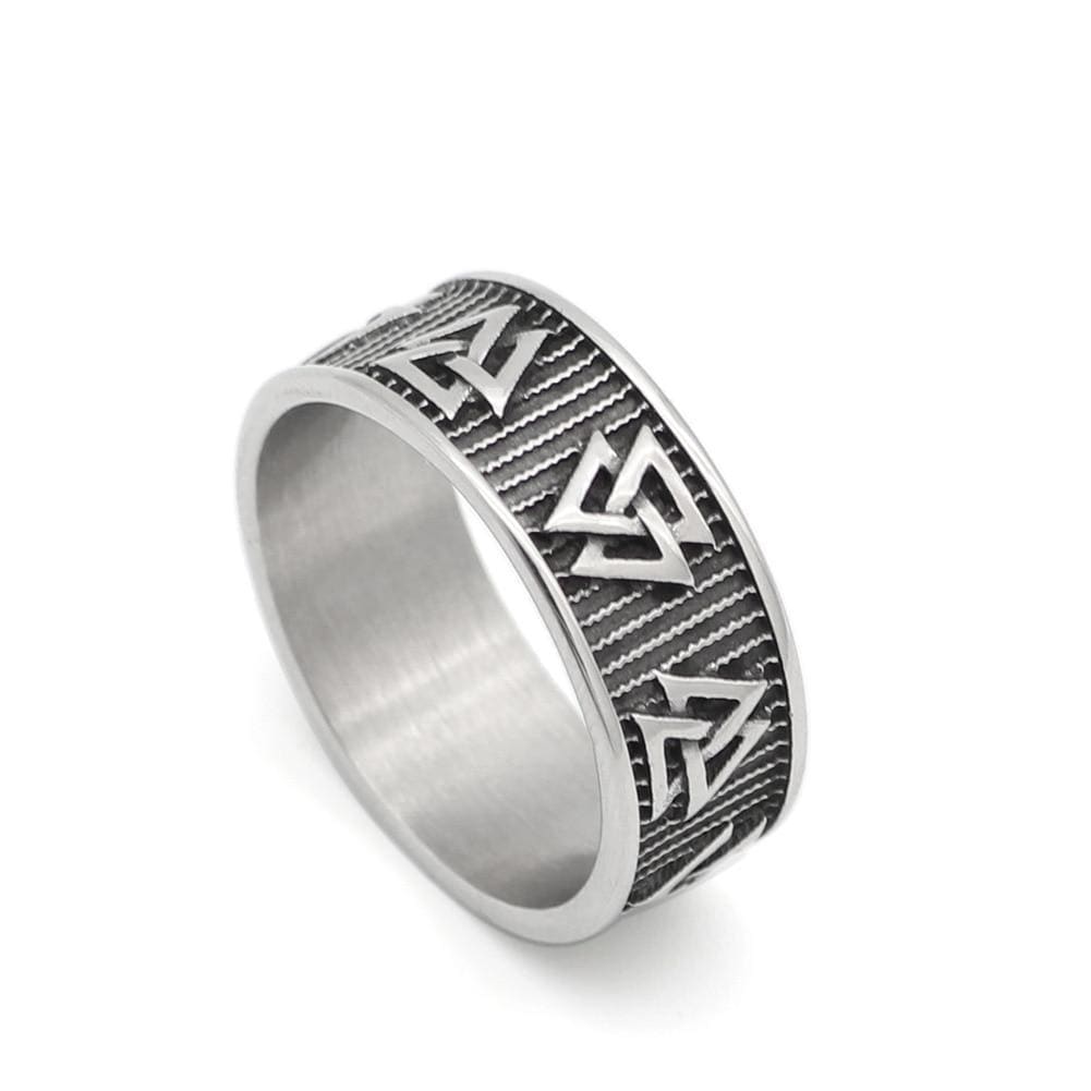 Valknut Band Viking Ring