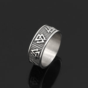 Valknut Band Viking Ring