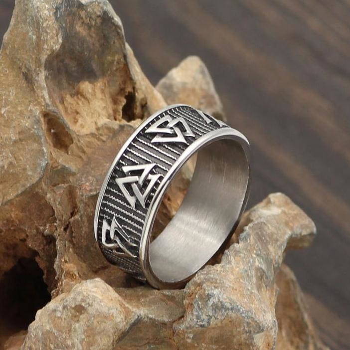 Valknut Band Viking Ring