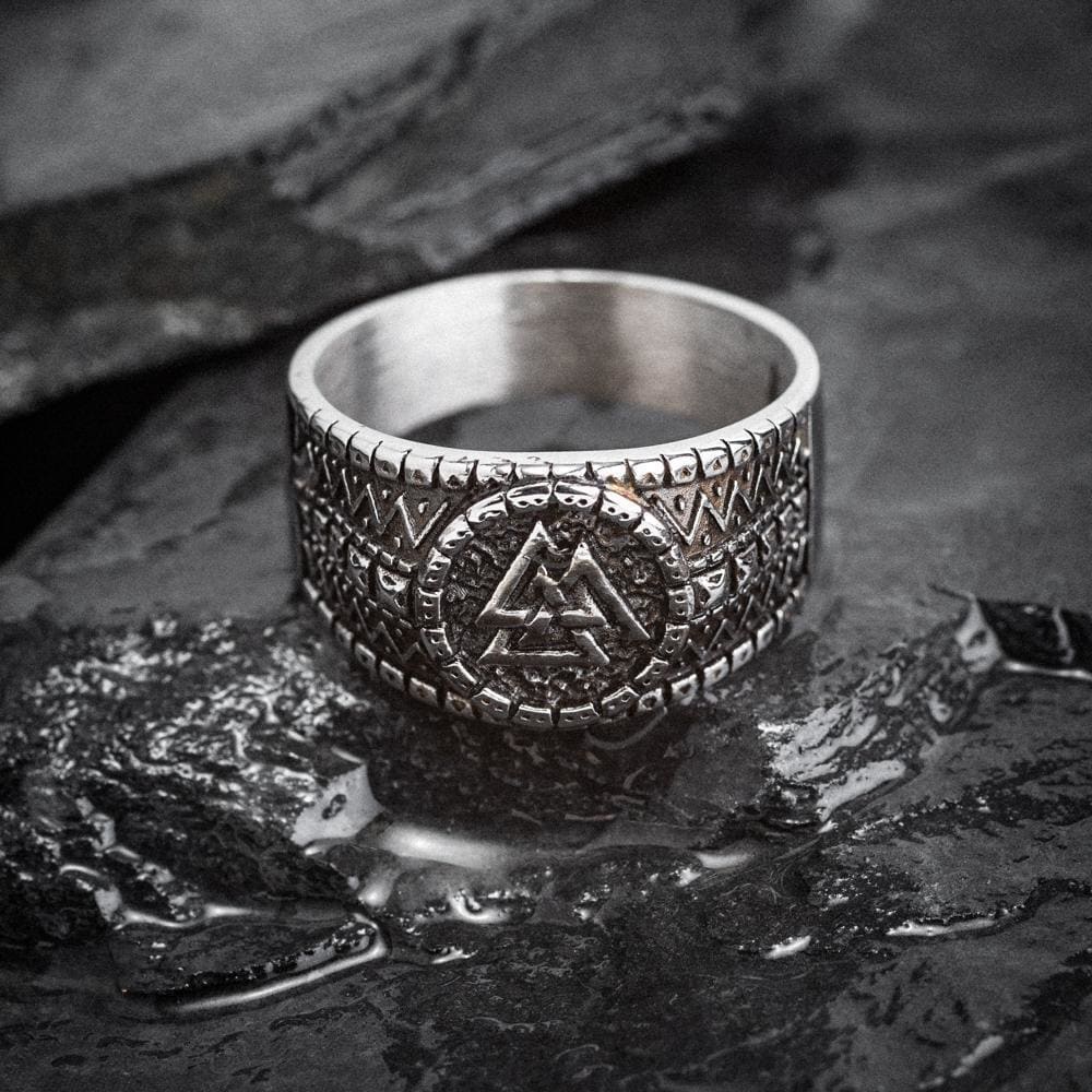 Stainless Steel Valknut Ring-Viking Ring-Norse Spirit