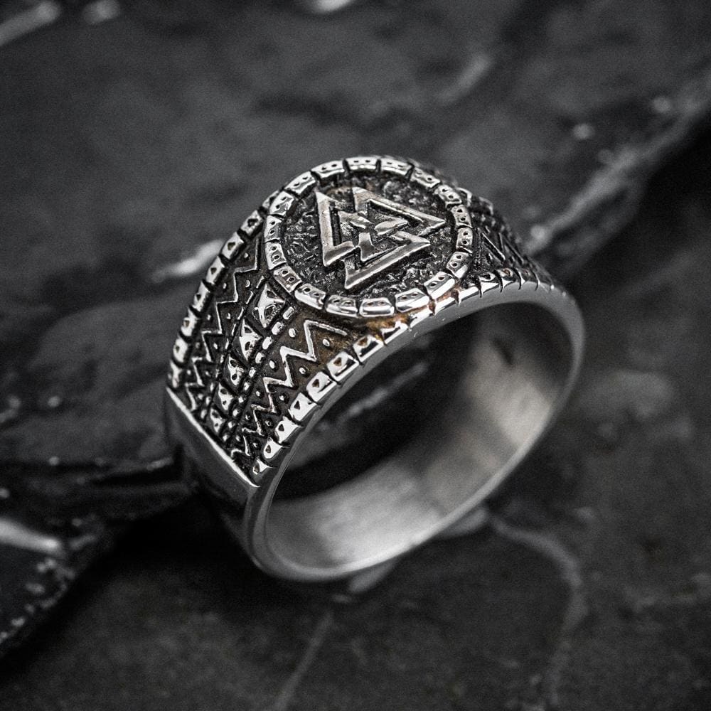 Stainless Steel Valknut Ring-Viking Ring-Norse Spirit