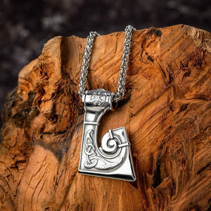 Stainless Steel Viking Axe Head Pendant-Viking Necklace-Norse Spirit