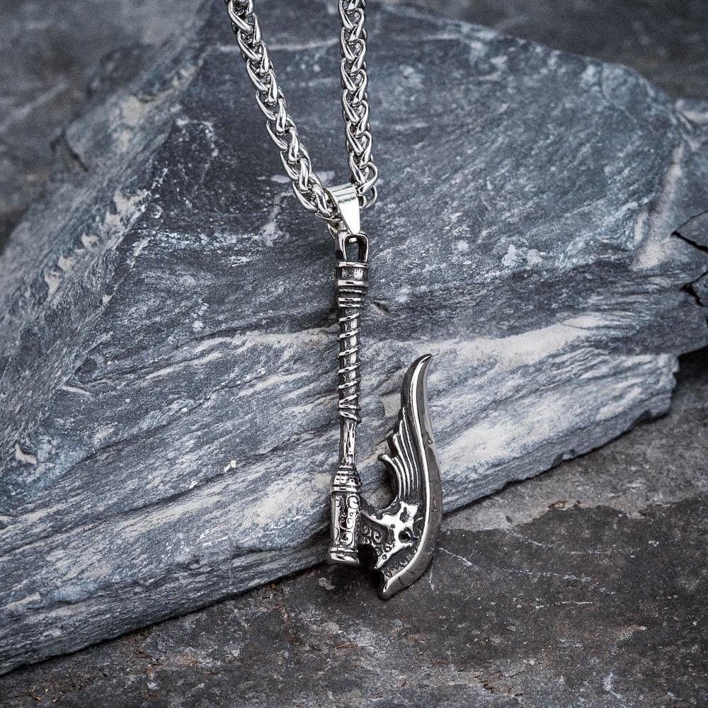 Stainless Steel Viking Axe Necklace-Viking Necklace-Norse Spirit