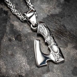 Stainless Steel Viking Axe Pendant and Bottle Opener-Viking Necklace-Norse Spirit