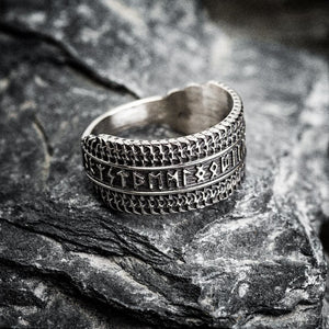 Stainless Steel Viking Rune Ring-Viking Ring-Norse Spirit