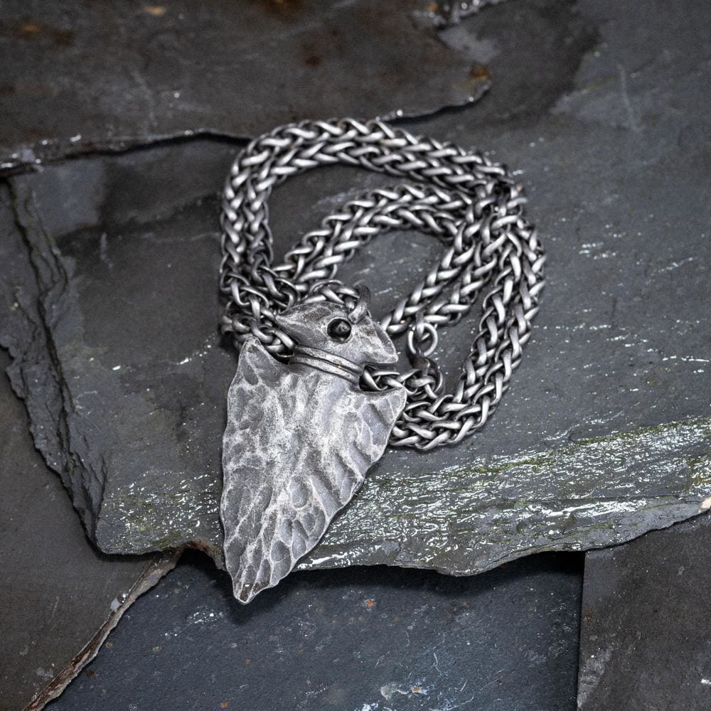 Stainless Steel Viking Spear Head Pendant with Helm of Awe
