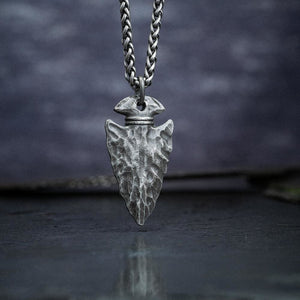 Stainless Steel Viking Spear Head Pendant with Helm of Awe-Viking Necklace-Norse Spirit