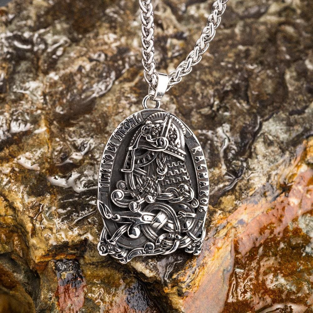 Stainless Steel Viking Warrior Ragnarok Necklace-Viking Necklace-Norse Spirit