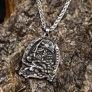 Stainless Steel Viking Warrior Ragnarok Necklace-Viking Necklace-Norse Spirit