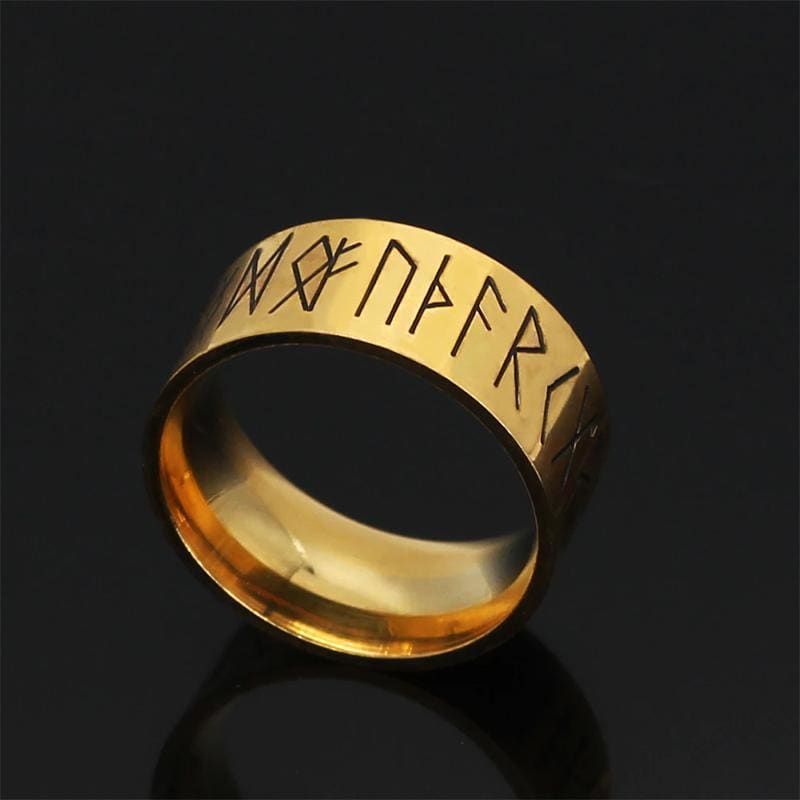 Stainless Steel Wide Rune Ring-Viking Ring-Norse Spirit