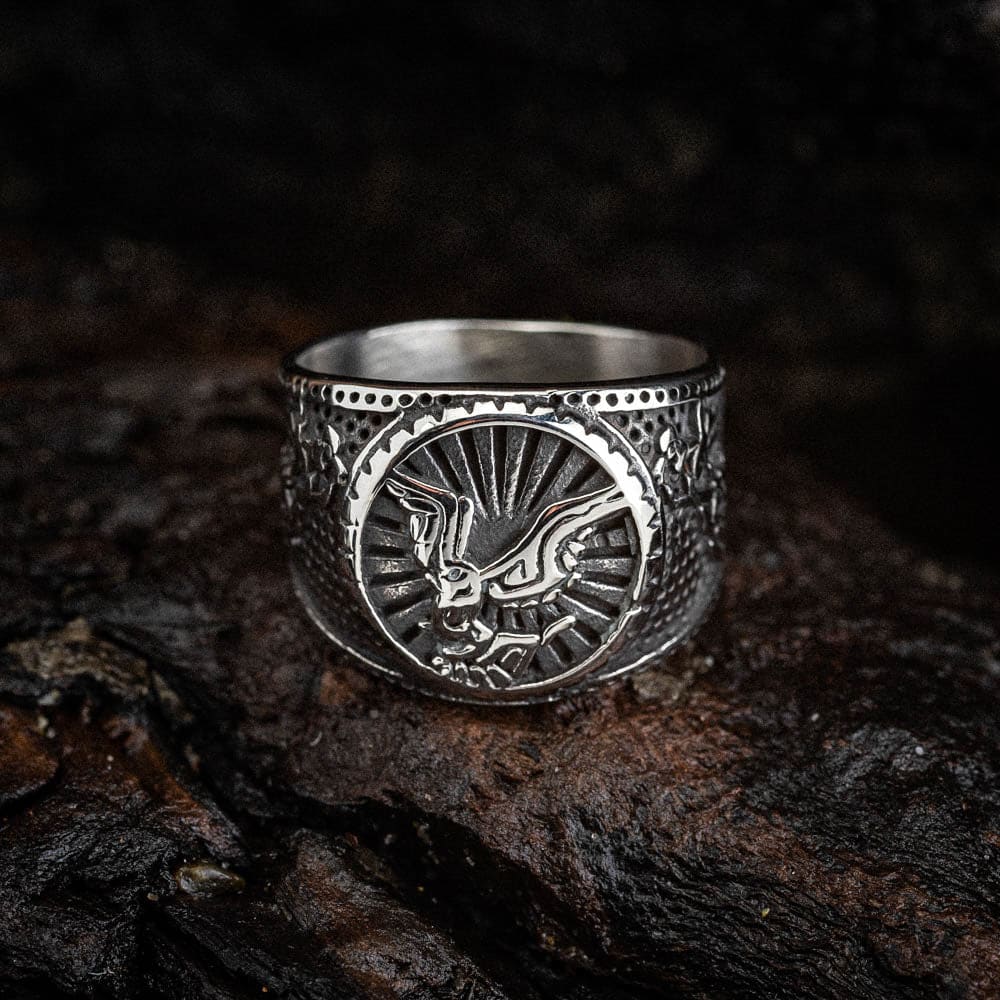 Dual Raven Rings Stainless Steel Winged Raven Ring - Norse Spirit