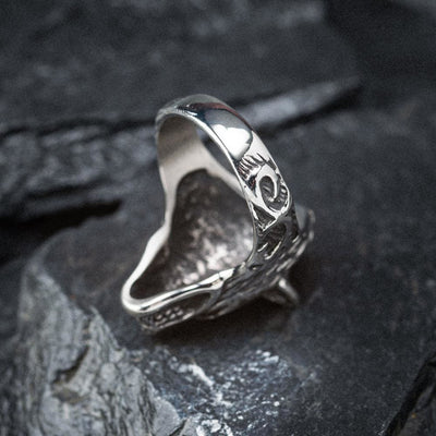 Stainless Steel Wolf Head Biker Ring - Norse Spirit