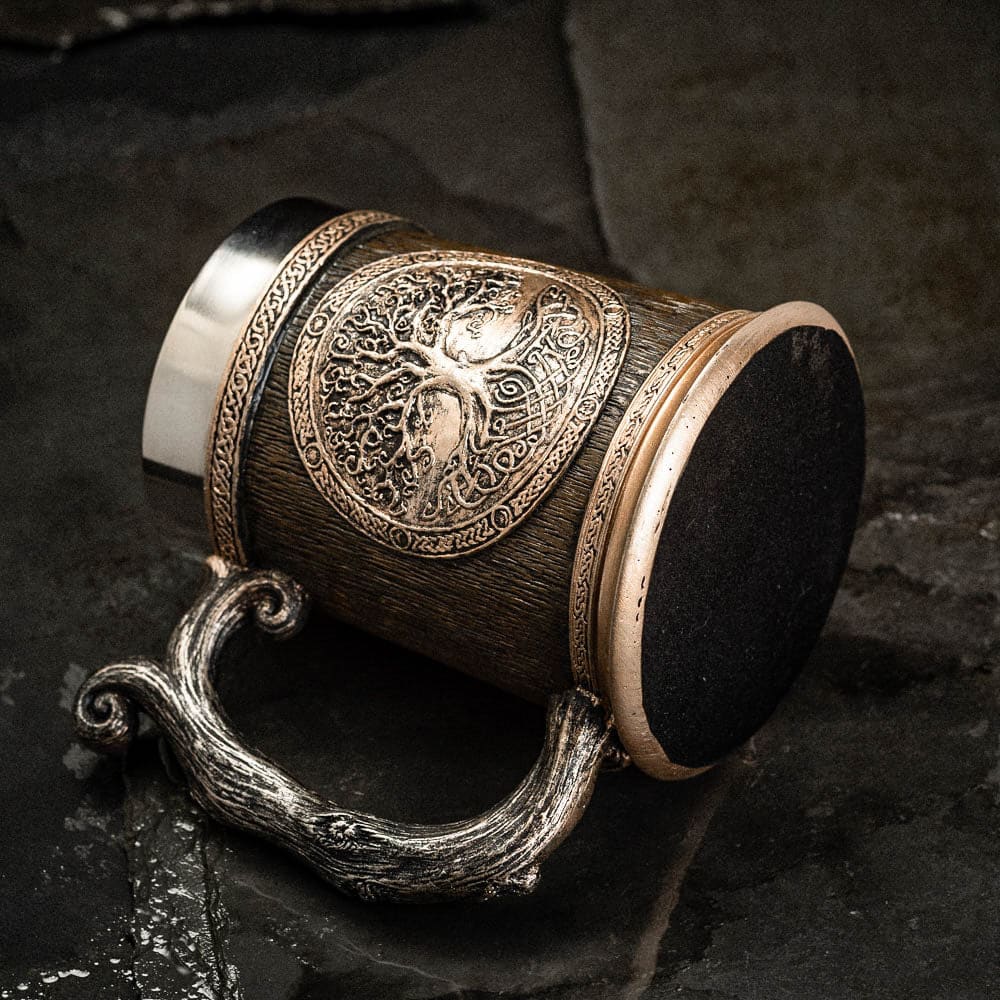 Stainless Steel Yggdrasil / Tree of Life Beer Tankard-Viking Tankard-Norse Spirit