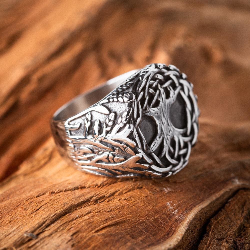 Tree of Life Wedding Ring in Titanium — Unique Celtic Wedding Rings
