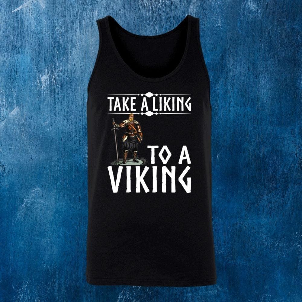 Take A Liking Black Tank Top-Viking Tank Top-Norse Spirit