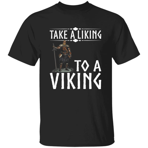 Take A Liking To A Viking Black T-Shirt - Norse Spirit