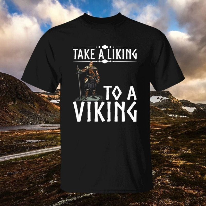 Take A Liking To A Viking Black T-Shirt - Norse Spirit