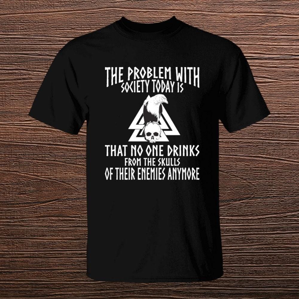 The Problem With Society Black T-Shirt-T-Shirts-Norse Spirit