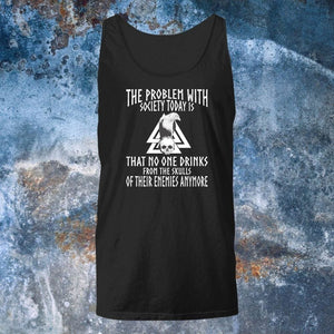 The Problem With Society Black Tank Top-Viking Tank Top-Norse Spirit