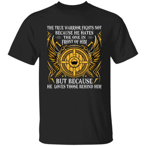 True Warrior Fights Black T-Shirt-Viking T-Shirt-Norse Spirit