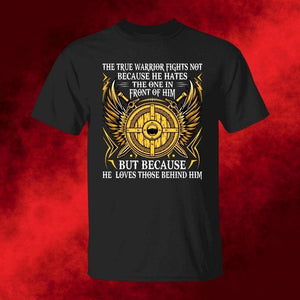 The True Warrior Fights Black T-Shirt-Viking T-Shirt-Norse Spirit