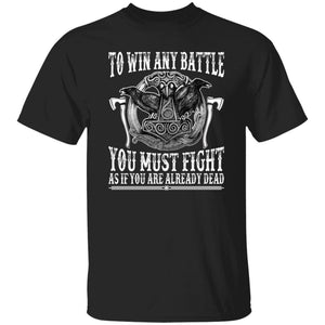To Win Any Battle Black T-Shirt-T-Shirts-Norse Spirit