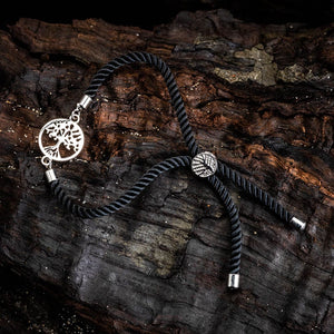 Tree of Life Braided Adjustable Cord Bracelet-Bracelets-Norse Spirit