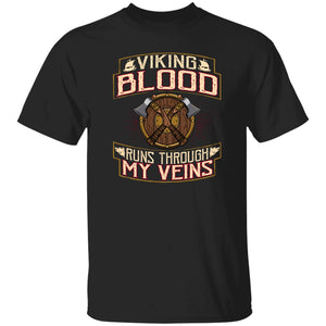 Viking Blood Black T-Shirt-Viking T-Shirt-Norse Spirit