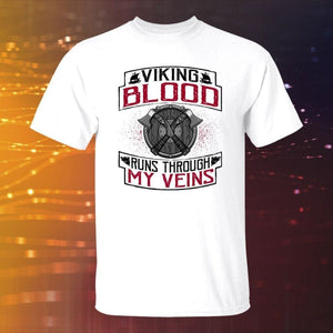 Viking Blood White T-Shirt-Viking T-Shirt-Norse Spirit