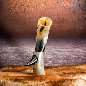 Viking Drinking Horn With Stand-Viking Drinking Horns and Mugs-Norse Spirit
