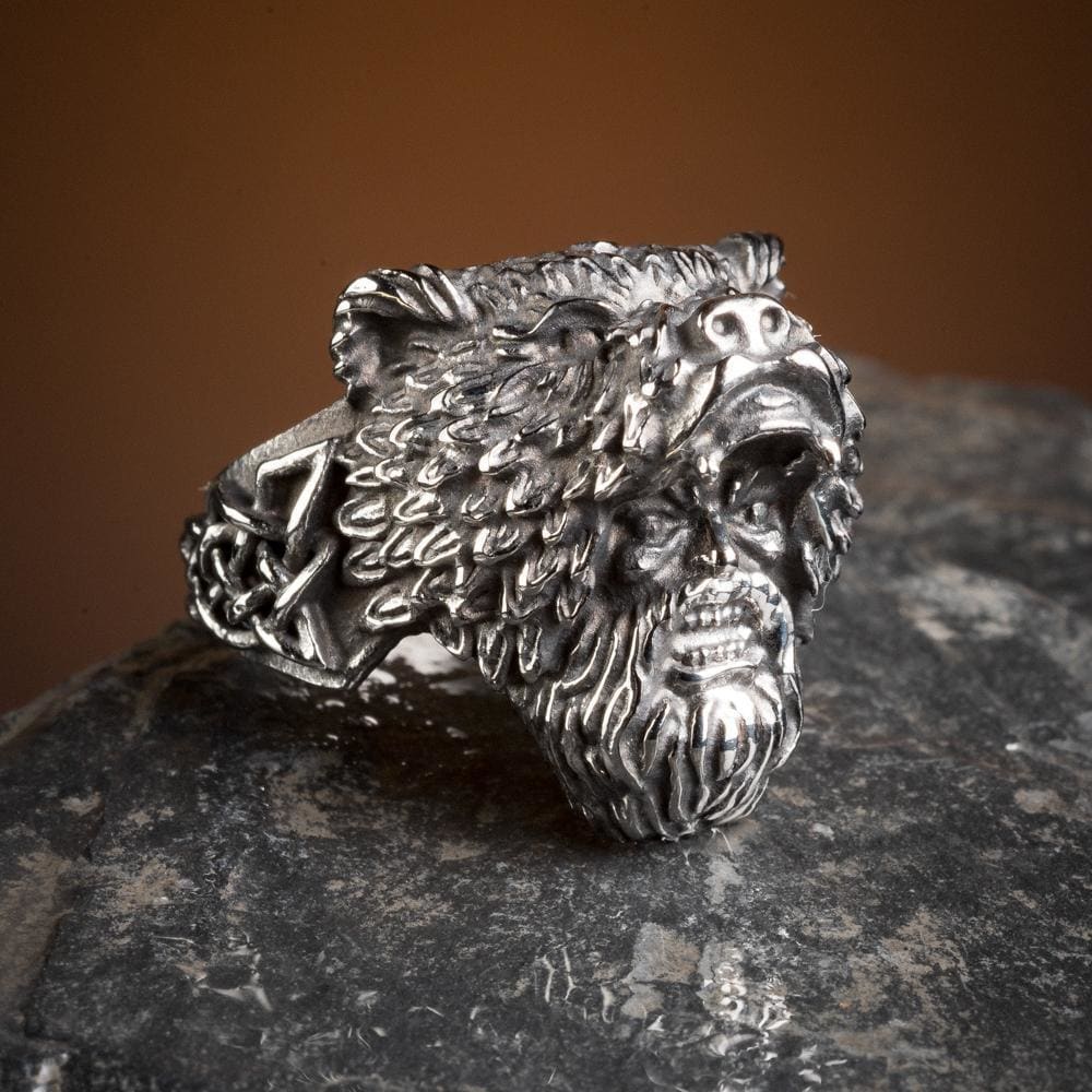 Viking Warrior and Bear Ring-Viking Ring-Norse Spirit