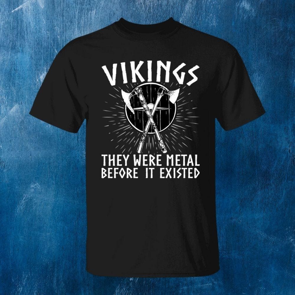 Vikings, They Were Metal Black T-Shirt-T-Shirts-Norse Spirit