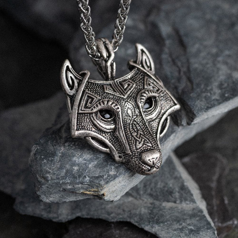 Wolf Head Viking Pendant - Metal Chain - Norse Spirit