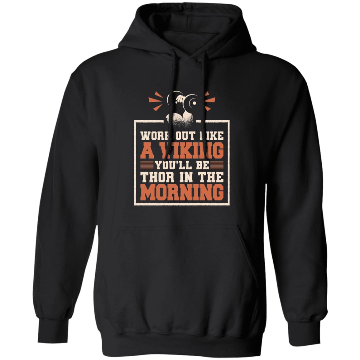 Work Out Like A Viking Black Viking Hoodie