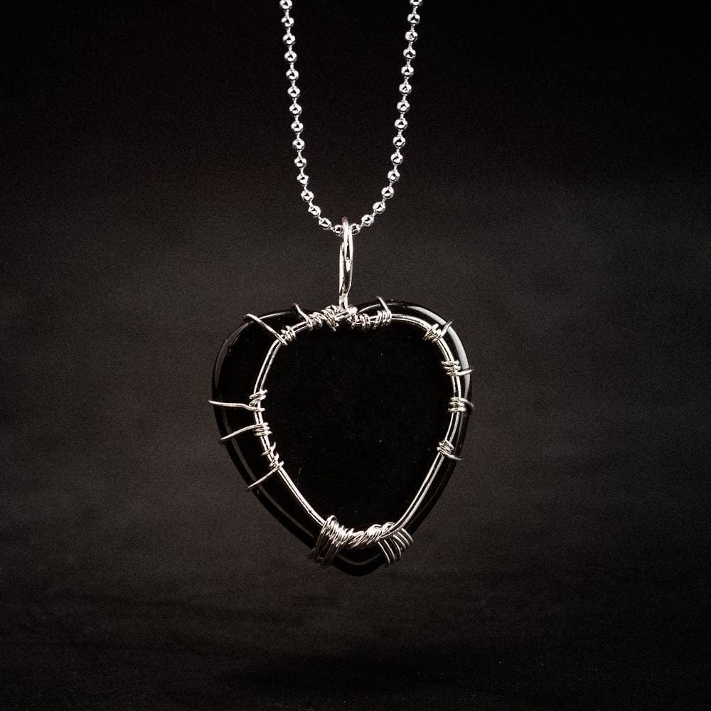 Yggdrasil / Tree of Life Heart Shaped Necklace on Semi-Precious Stone-Viking Necklace-Norse Spirit