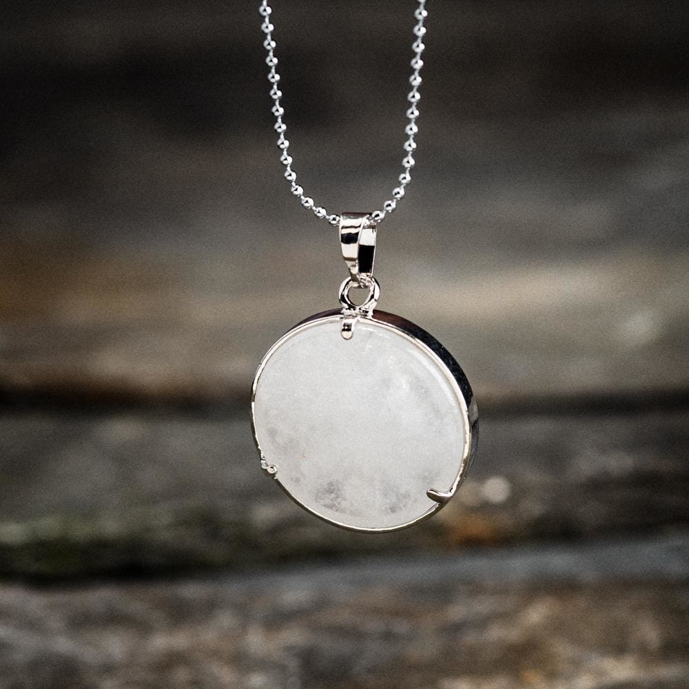 Yggdrasil / Tree of Life Round Necklace on Semi-Precious Stone-Viking Necklace-Norse Spirit